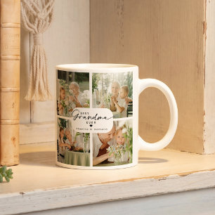 Best Grandma Ever 4 Photo Collage Personalised Coffee Mug