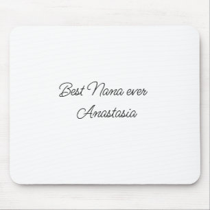 Best Grandma ever add name simple minimal nana gif Mouse Mat