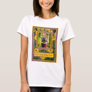 Best Grandma Ever - Bright Yellow Flowers Photo T-Shirt