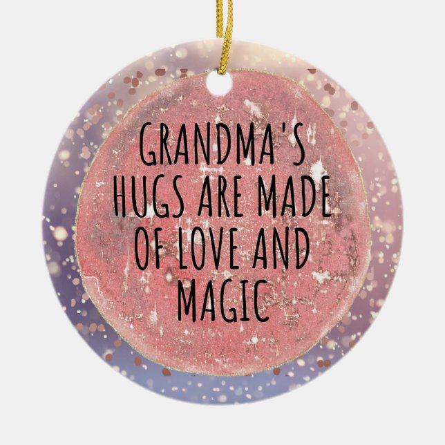 Best grandma ever ceramic tree decoration (Front)