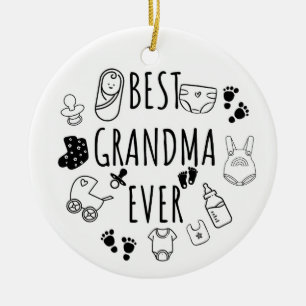 Best grandma ever ceramic tree decoration