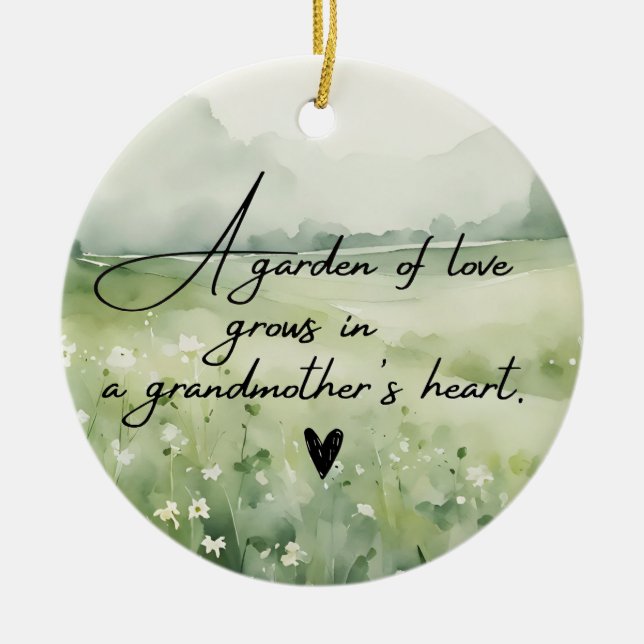 Best grandma ever ceramic tree decoration (Front)