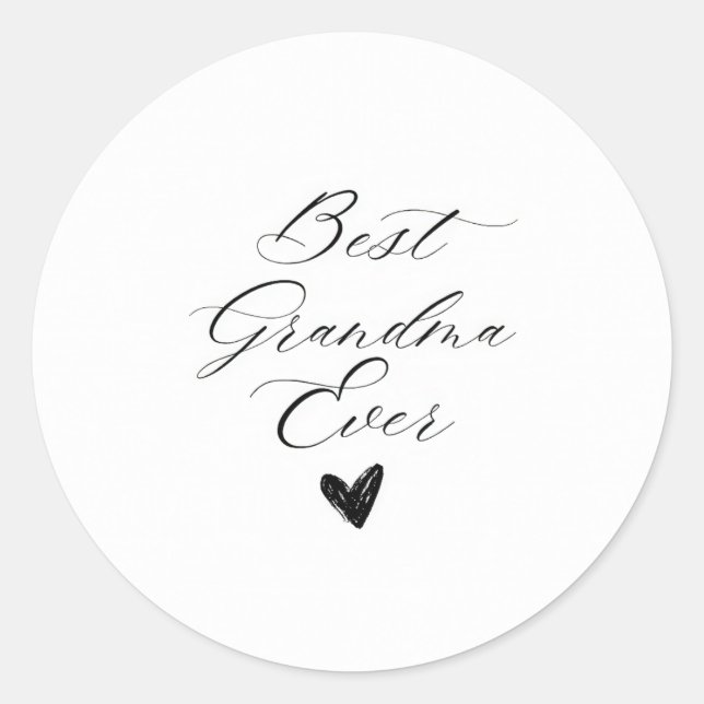 Best grandma ever classic round sticker (Front)