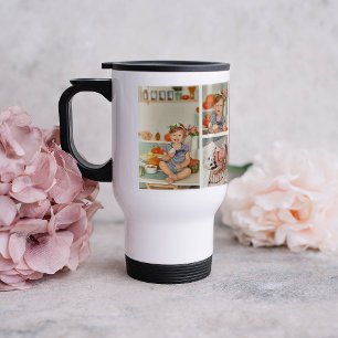 Best Grandma Ever   Colour Block Photo Collage Travel Mug