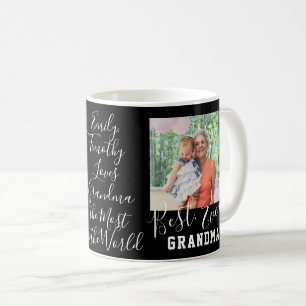 BEST GRANDMA EVER Custom 2 Photo Mother's Day Coffee Mug