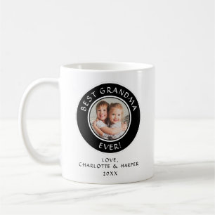Best Grandma Ever Custom Grandkids Photo Modern Coffee Mug