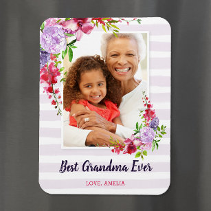 Best Grandma Ever Custom Mother's Day Photo Magnet