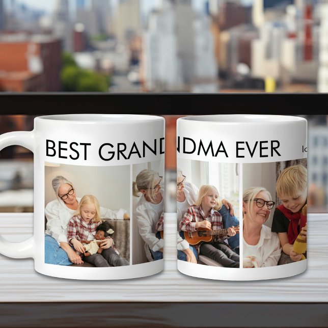 Best Grandma Ever Custom Personalised Family Photo Coffee Mug (Creator Uploaded)