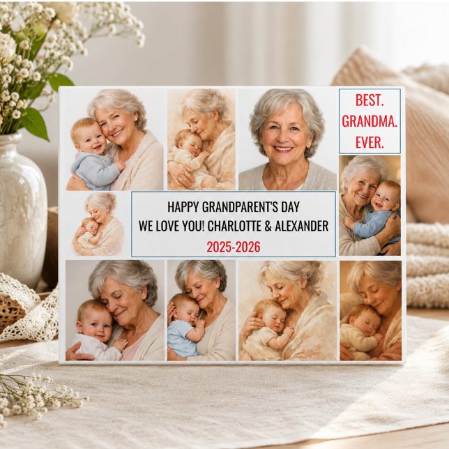 Best Grandma Ever | Custom Photo Collage Plaque (Best Grandma Ever | Custom Photo Collage Plaque)