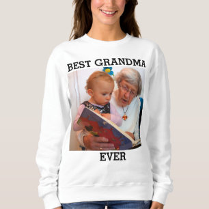 Best Grandma Ever Custom Photo Create Your Own Sweatshirt