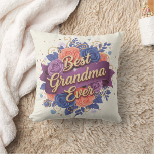 Best Grandma Ever Floral Cushion