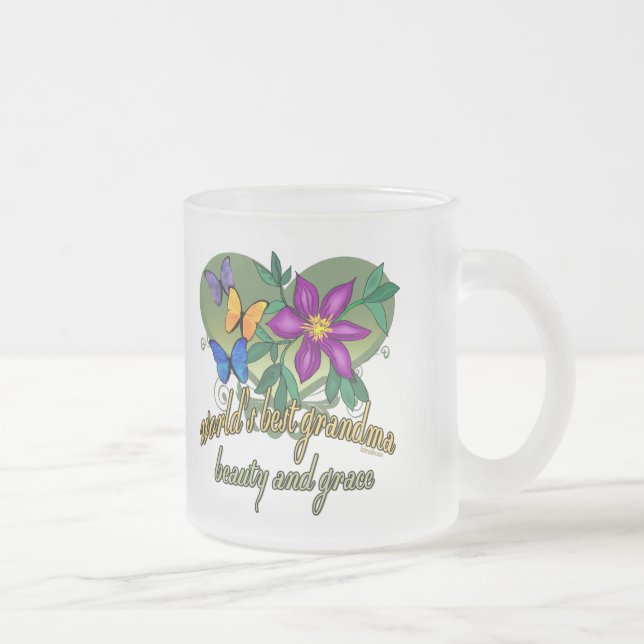 Best Grandma Ever Frosted Glass Coffee Mug (Right)