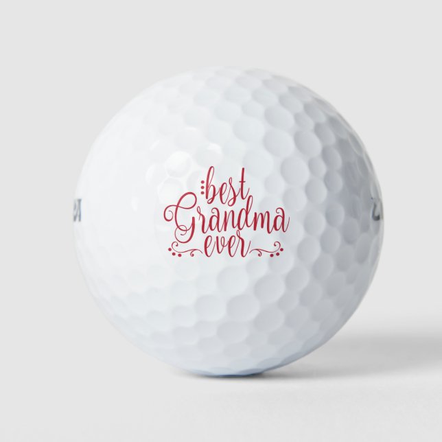 Best Grandma Ever Golf Balls (Front)