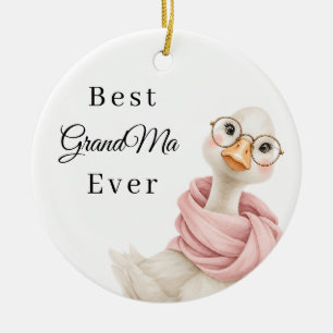 Best Grandma Ever Goose Photo Ceramic Tree Decoration