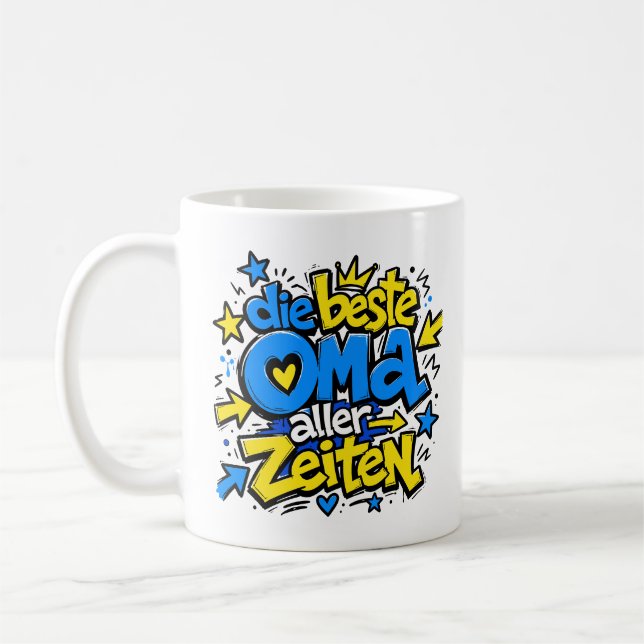 best grandma ever graffiti 6 coffee mug (Left)