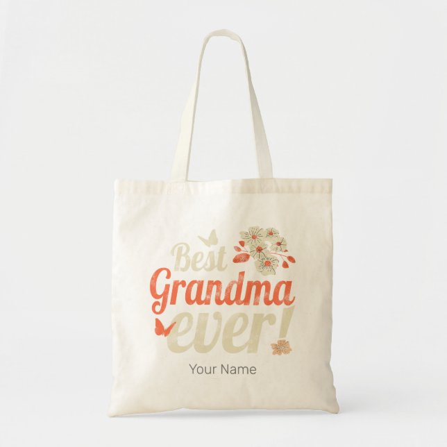 Best Grandma Ever Grandma Vintage Grandmother Tote Bag (Front)