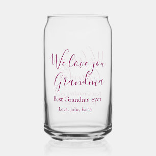 best grandma ever grandparents photo gifts classic can glass