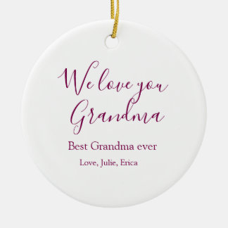 best grandma ever grandparents photo gifts classic ceramic tree decoration