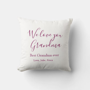 best grandma ever grandparents photo gifts classic cushion