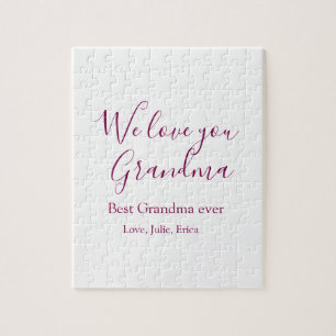 best grandma ever grandparents photo gifts classic jigsaw puzzle