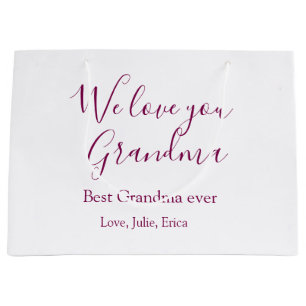 best grandma ever grandparents photo gifts classic large gift bag