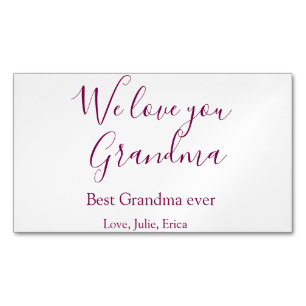 best grandma ever grandparents photo gifts classic 	Magnetic business card