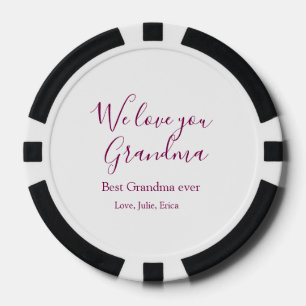 best grandma ever grandparents photo gifts classic poker chips