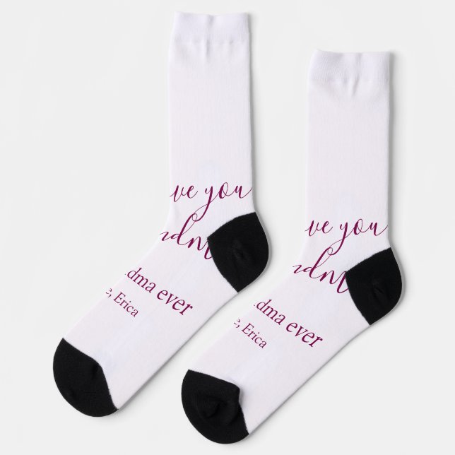 best grandma ever grandparents photo gifts classic socks (Left)