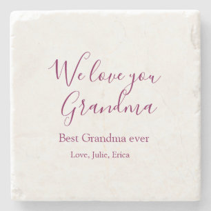 best grandma ever grandparents photo gifts classic stone coaster
