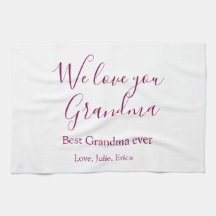 best grandma ever grandparents photo gifts classic tea towel