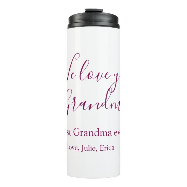 best grandma ever grandparents photo gifts classic thermal tumbler (Front)