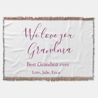best grandma ever grandparents photo gifts classic throw blanket