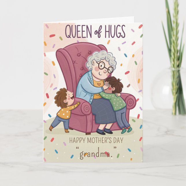 Best Grandma Ever Greeting Card (Front)