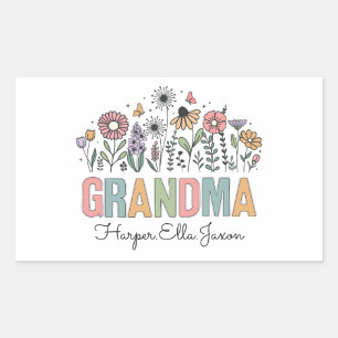 Best Grandma Ever   Happy Grandparents Day Cute Rectangular Sticker