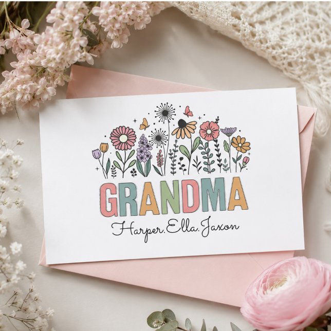 Best Grandma Ever | Happy Grandparents Day Cute Rectangular Sticker (Best Grandma Ever | Happy Grandparents Day Cute Rectangular Sticker)