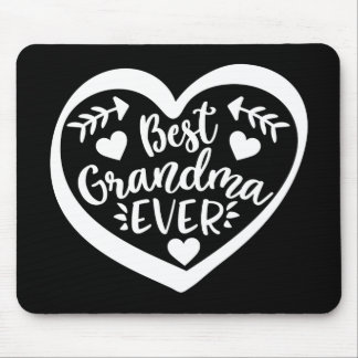 Best Grandma Ever Heart Gift Mouse Mat