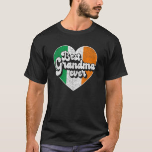 Best Grandma Ever Ireland Flag Irish Grandma T-Shirt