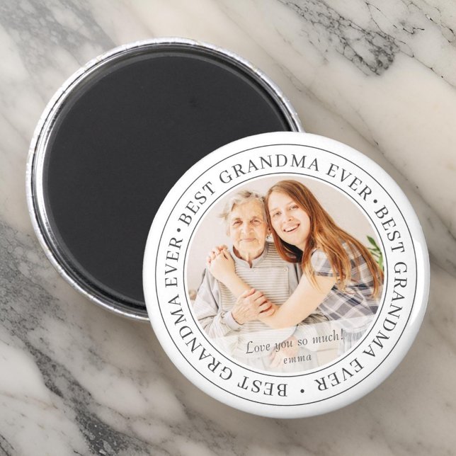 Best Grandma Ever Modern Classic Photo Magnet (Creator Uploaded)