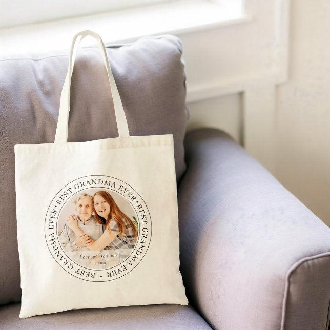 Best Grandma Ever Modern Classic Photo Tote Bag (Creator Uploaded)