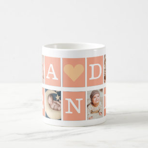  Best grandma Ever Modern Script 4 Photo Collage  Coffee Mug