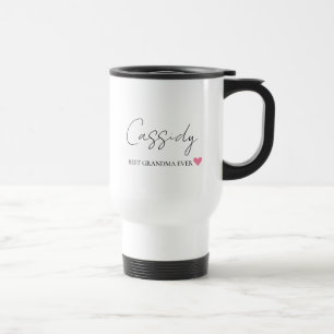 Best Grandma Ever Monogram   Custom Travel Mug