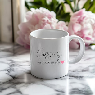 Best Grandma Ever Monogram   Personalized Mug 