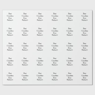 Best Grandma ever name date simple mothers day min Wrapping Paper