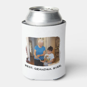 Best Grandma Ever Nana Grandparent Custom Photo Can Cooler