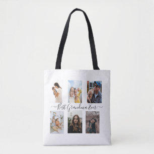 Best Grandma Ever Personalised Photo Tote Bag