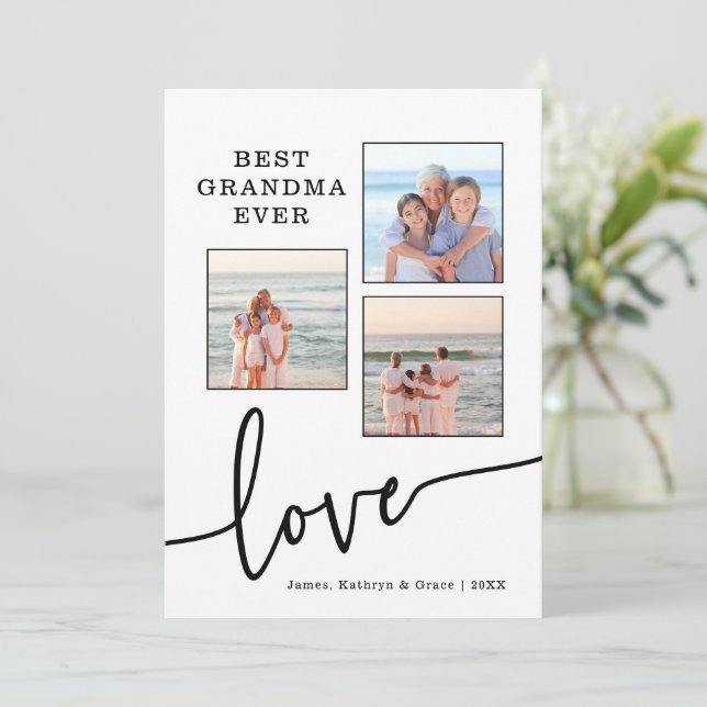 Best Grandma Ever Photo Card (Standing Front)