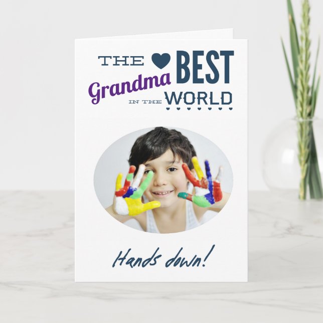 Best Grandma Ever Photo Card (Front)