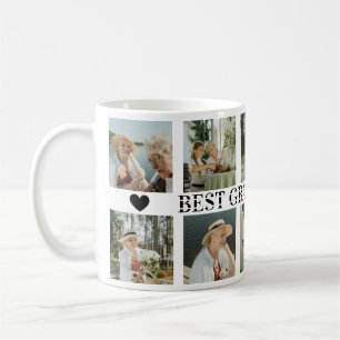 Best Grandma Ever Photo Collage – Gift with Hearts Coffee Mug