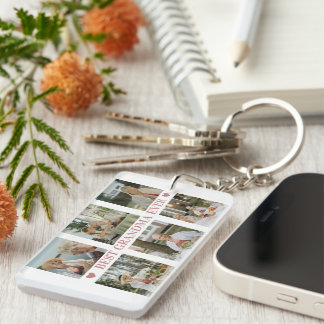 Best Grandma Ever Photo Collage – Gift with Hearts Key Ring