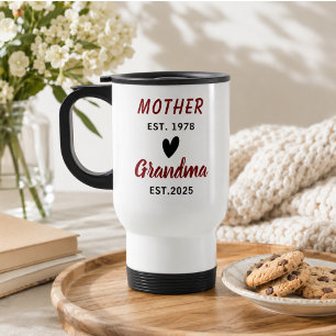 Best Grandma Ever Photo Collage   Grandparents Travel Mug